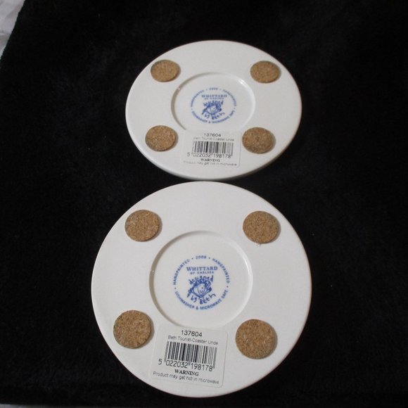 Set of 2 Whittard of Chelsea Ceramic London Coasters Handpainted 2006 - Picture 2 of 2